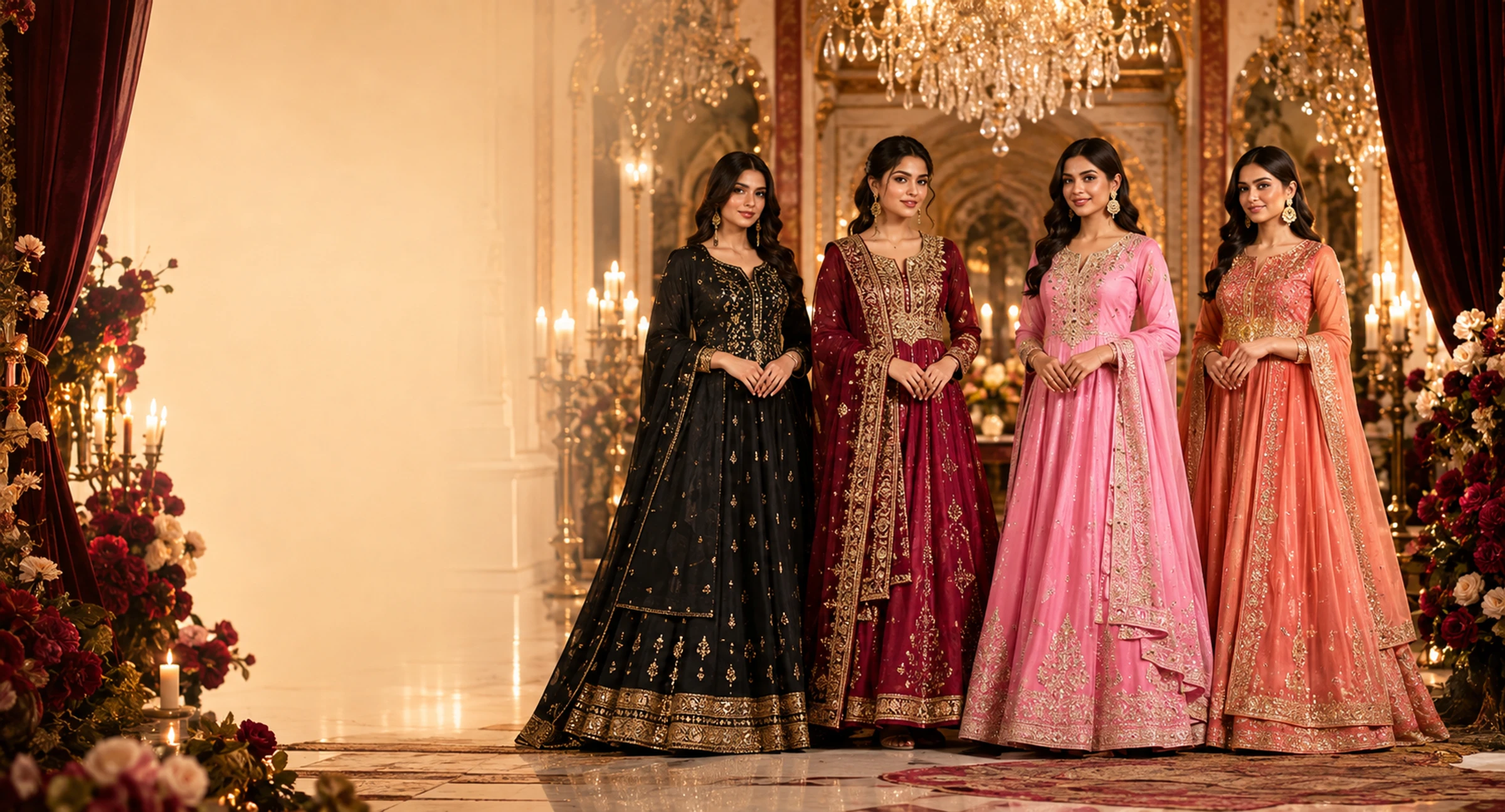 Aura Fashion wedding collection in a palace setting